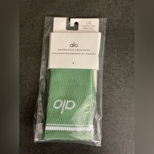ALO Yoga Mint Green Unisex Half-Crew Socks